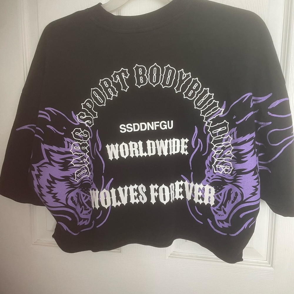 Darc Sport Black and Purple Crop Top